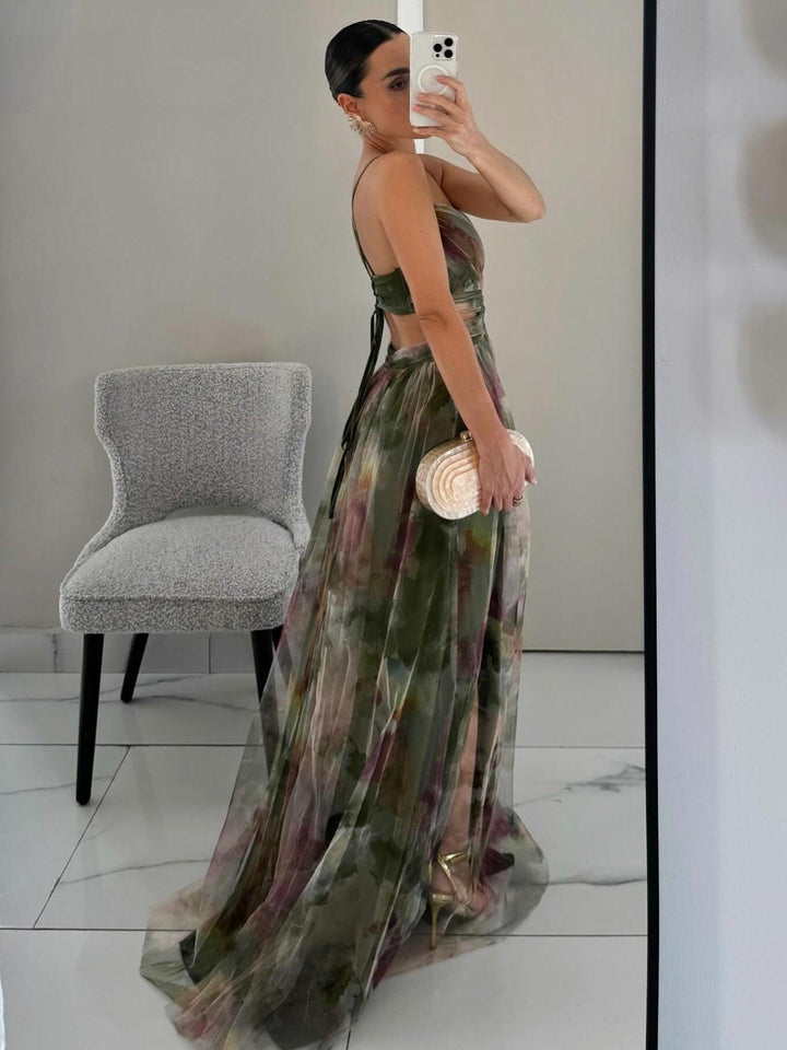 Elowen | Floral V-Neck Maxi