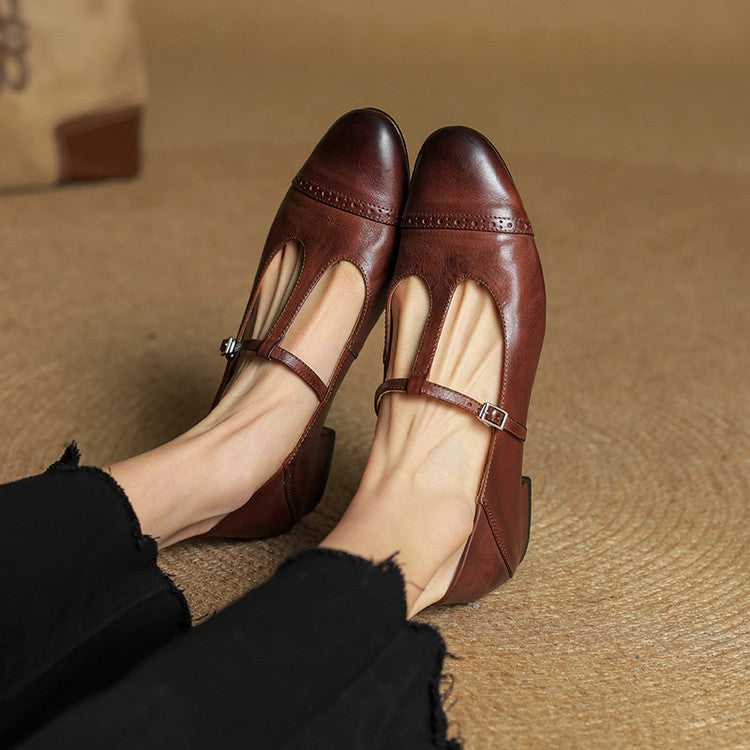 Elowen | Leather Flats