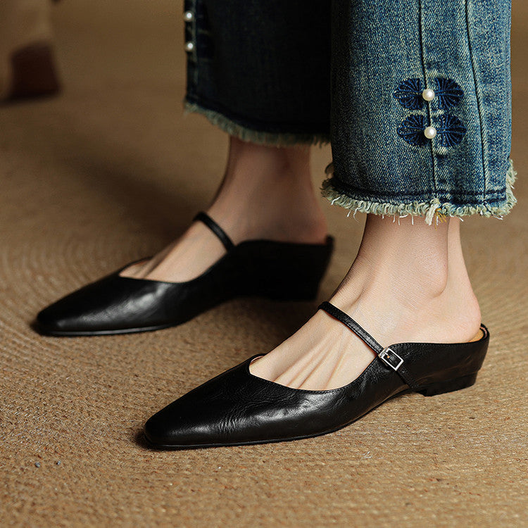 Fiona | Vintage Leather Mules