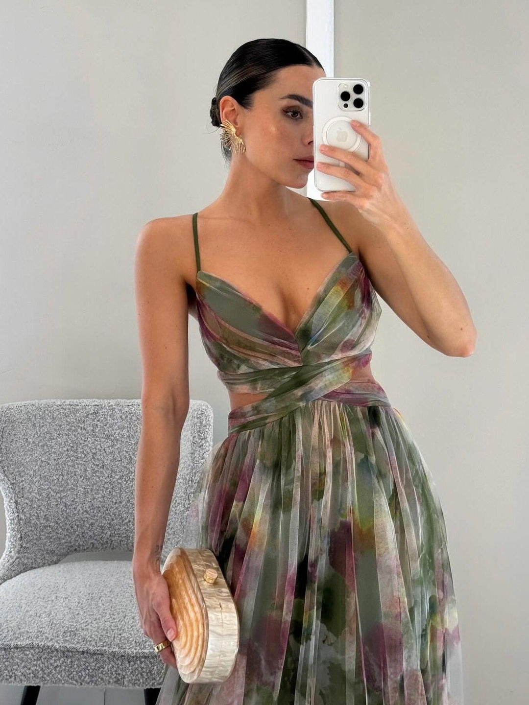 Elowen | Floral V-Neck Maxi
