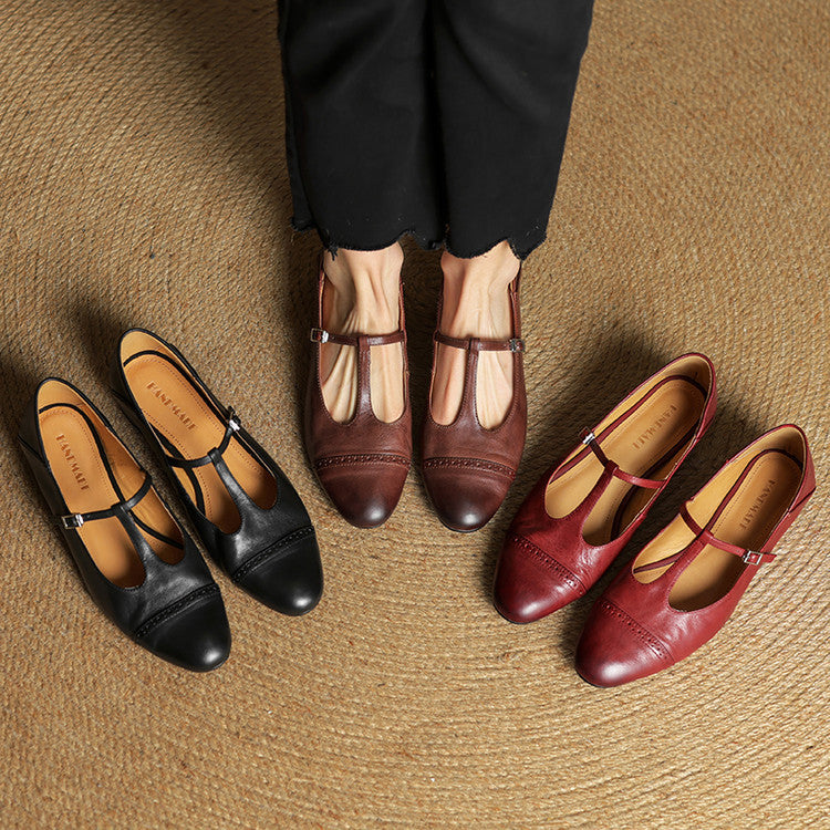 Elowen | Leather Flats