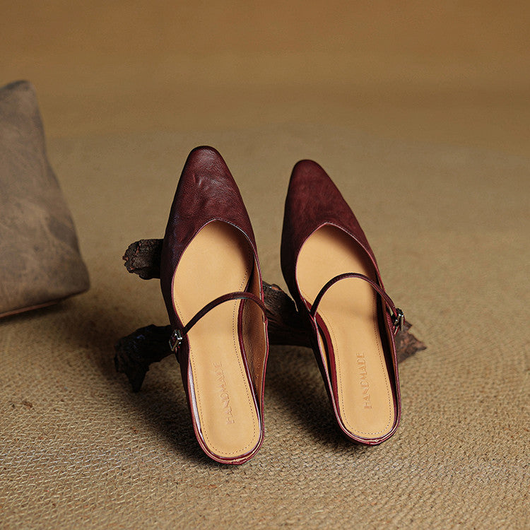 Fiona | Vintage Leather Mules