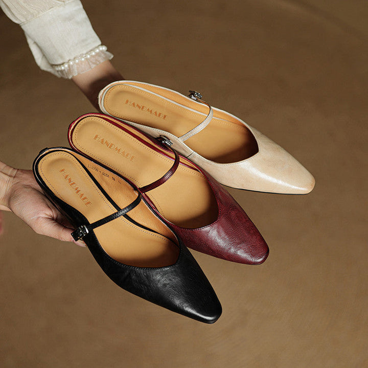 Fiona | Vintage Leather Mules