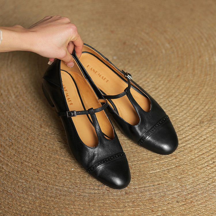 Elowen | Leather Flats
