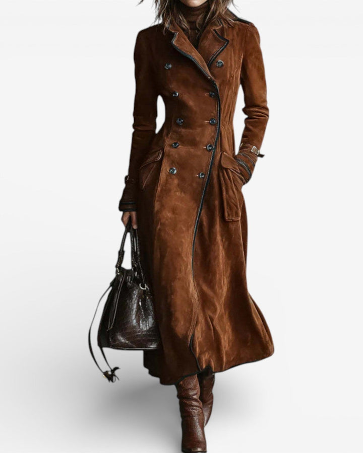 Elowen | Suede Trench Coat