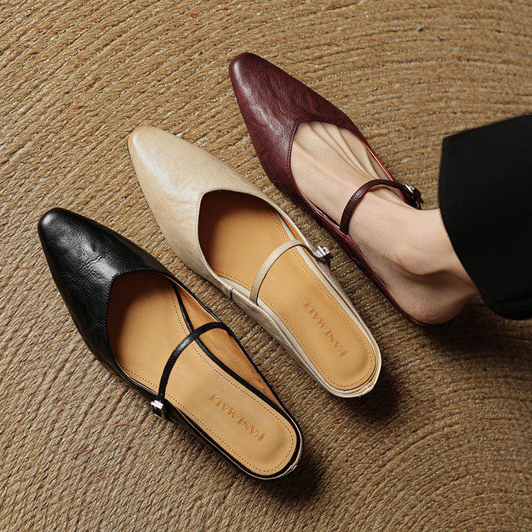 Fiona | Vintage Leather Mules