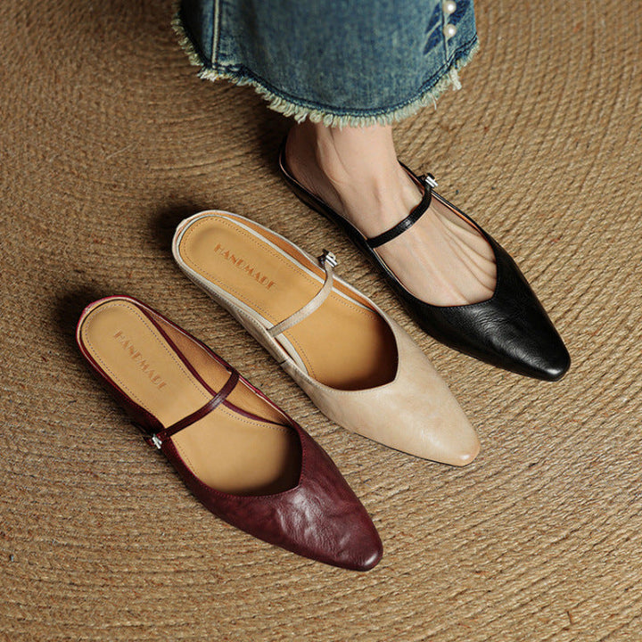 Fiona | Vintage Leather Mules