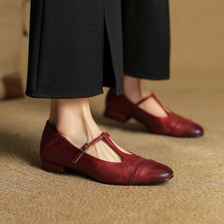 Elowen | Leather Flats
