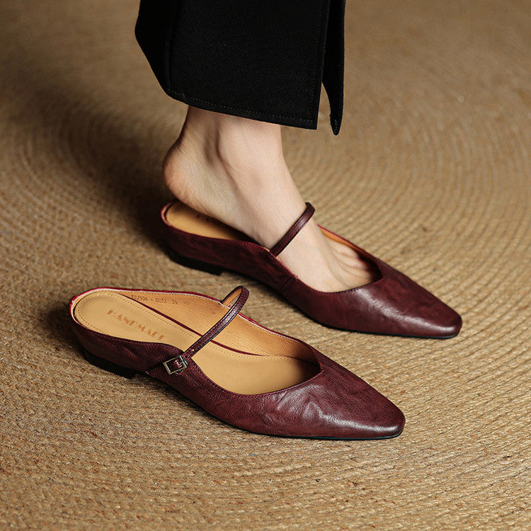 Fiona | Vintage Leather Mules