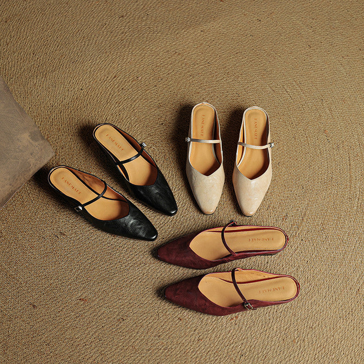 Fiona | Vintage Leather Mules
