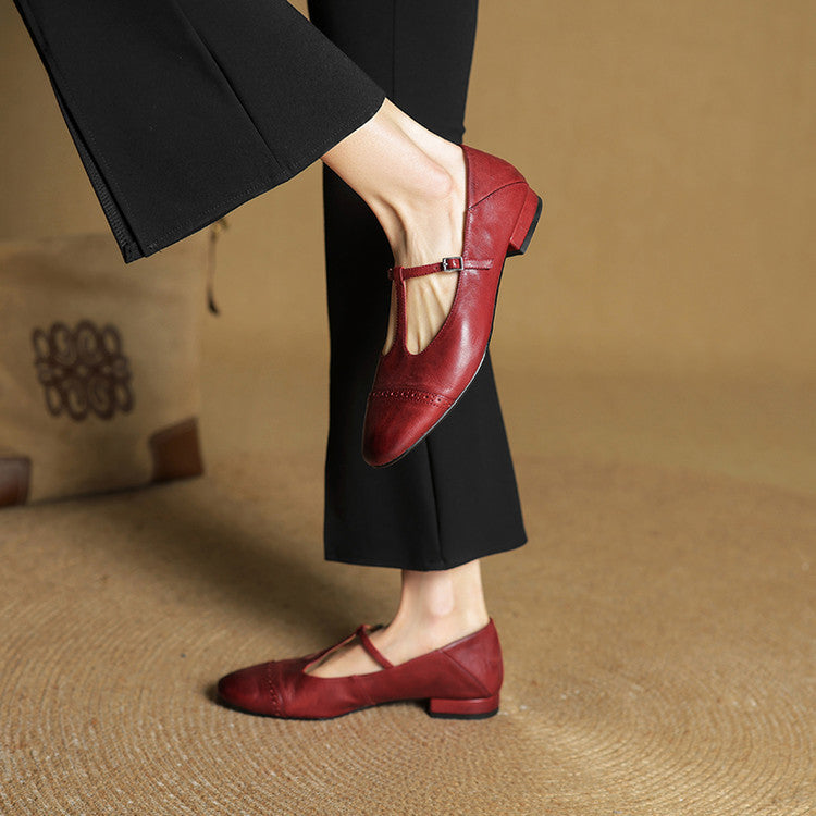 Elowen | Leather Flats