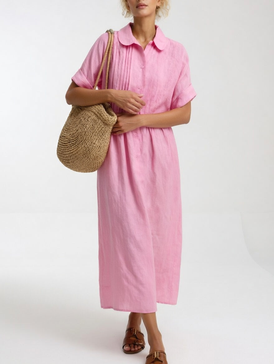 Aria | Linen Shirt Dress
