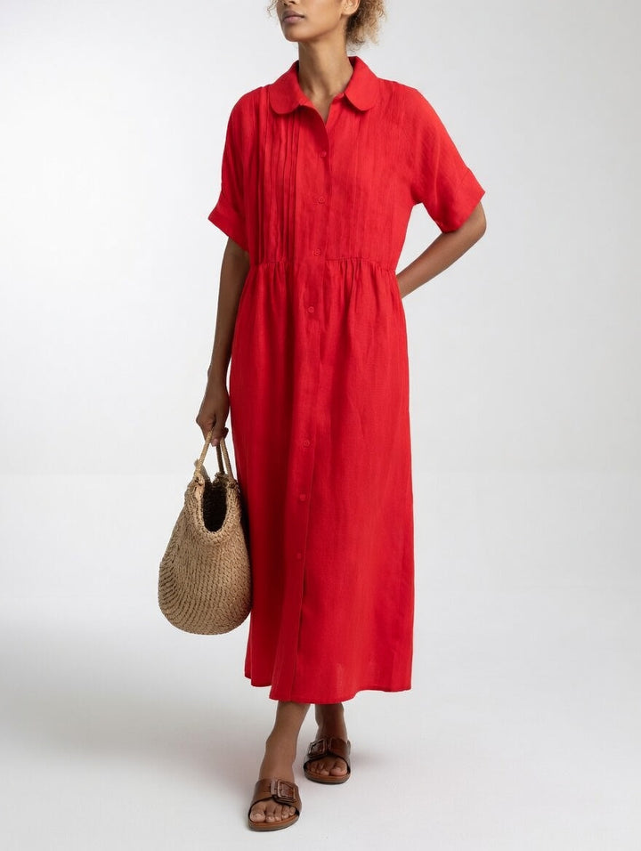 Aria | Linen Shirt Dress