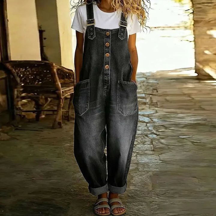 Amara | Denim-Look Overalls