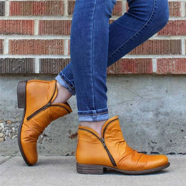 Evelyn | Zip-Up Ankle Boots