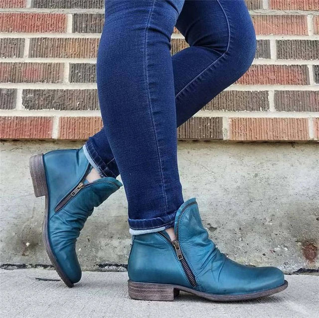 Evelyn | Zip-Up Ankle Boots