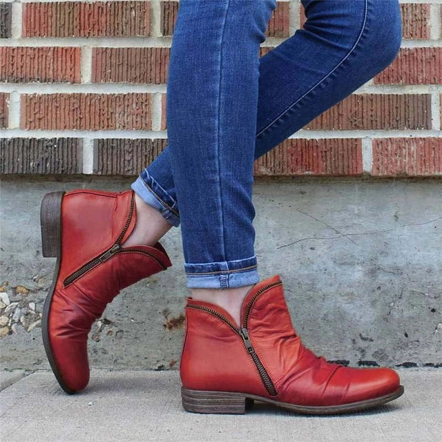 Evelyn | Zip-Up Ankle Boots