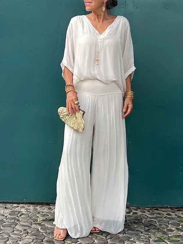 Amara | V-Neck Pants Set