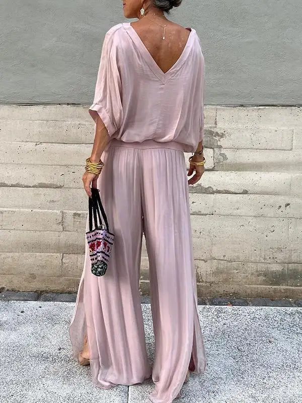 Amara | V-Neck Pants Set