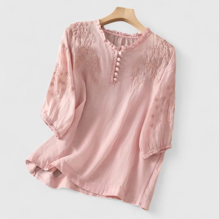 Amara | Embroidered Comfort Blouse