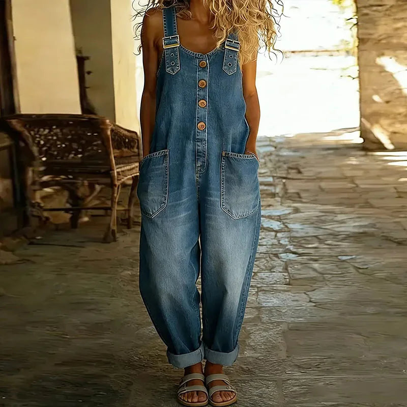 Amara | Denim-Look Overalls