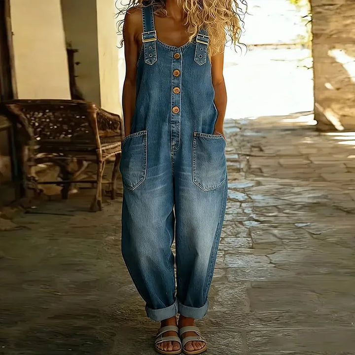 Amara | Denim-Look Overalls