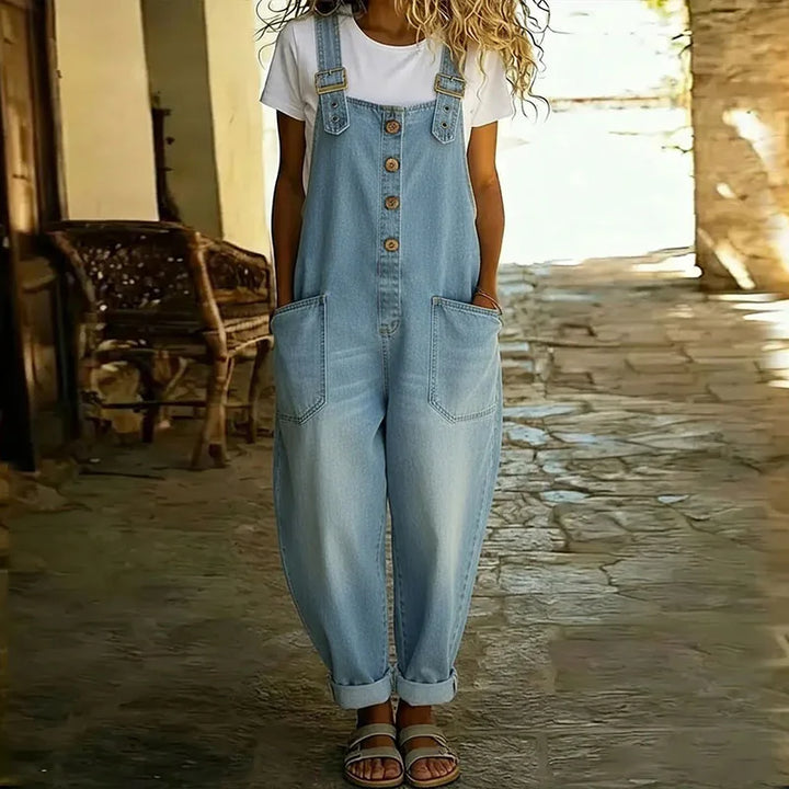 Amara | Denim-Look Overalls