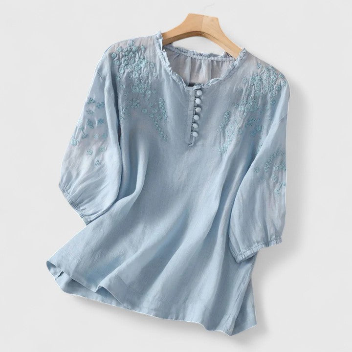 Amara | Embroidered Comfort Blouse