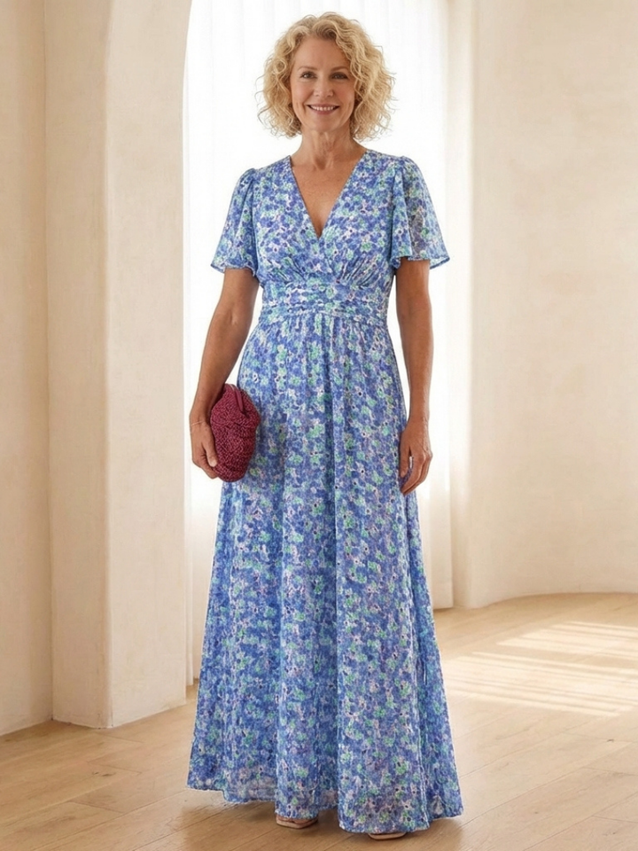 Cecilia | V-Neck Maxi Dress