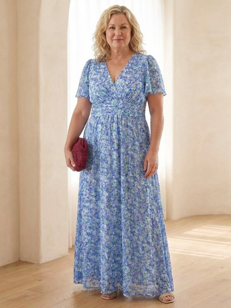 Cecilia | V-Neck Maxi Dress
