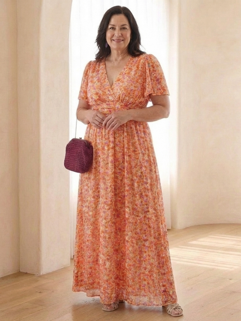 Cecilia | V-Neck Maxi Dress