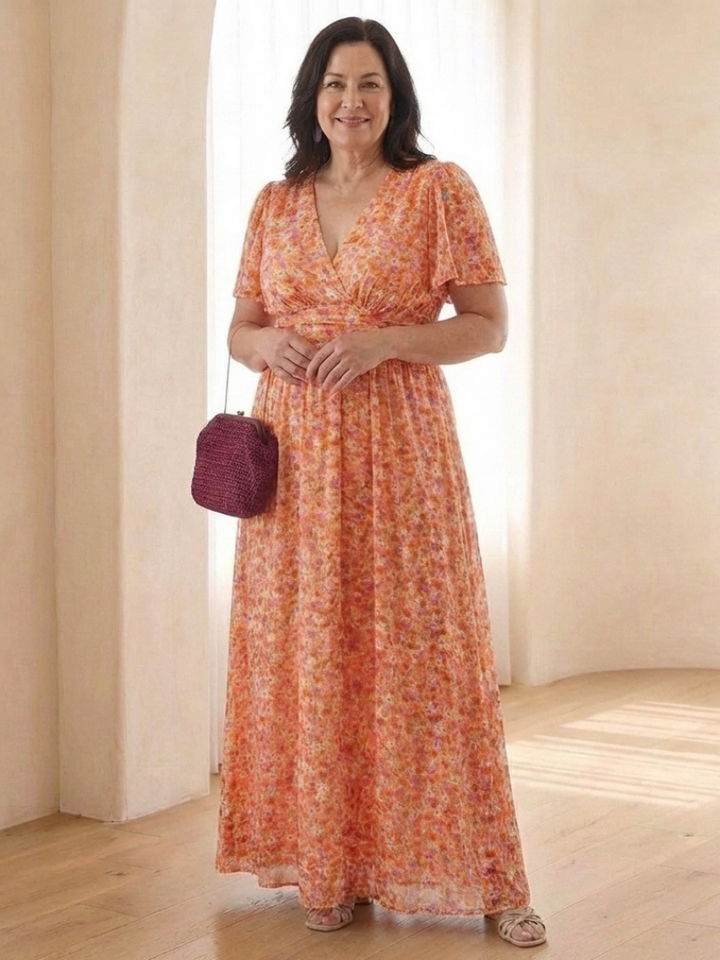 Cecilia | V-Neck Maxi Dress