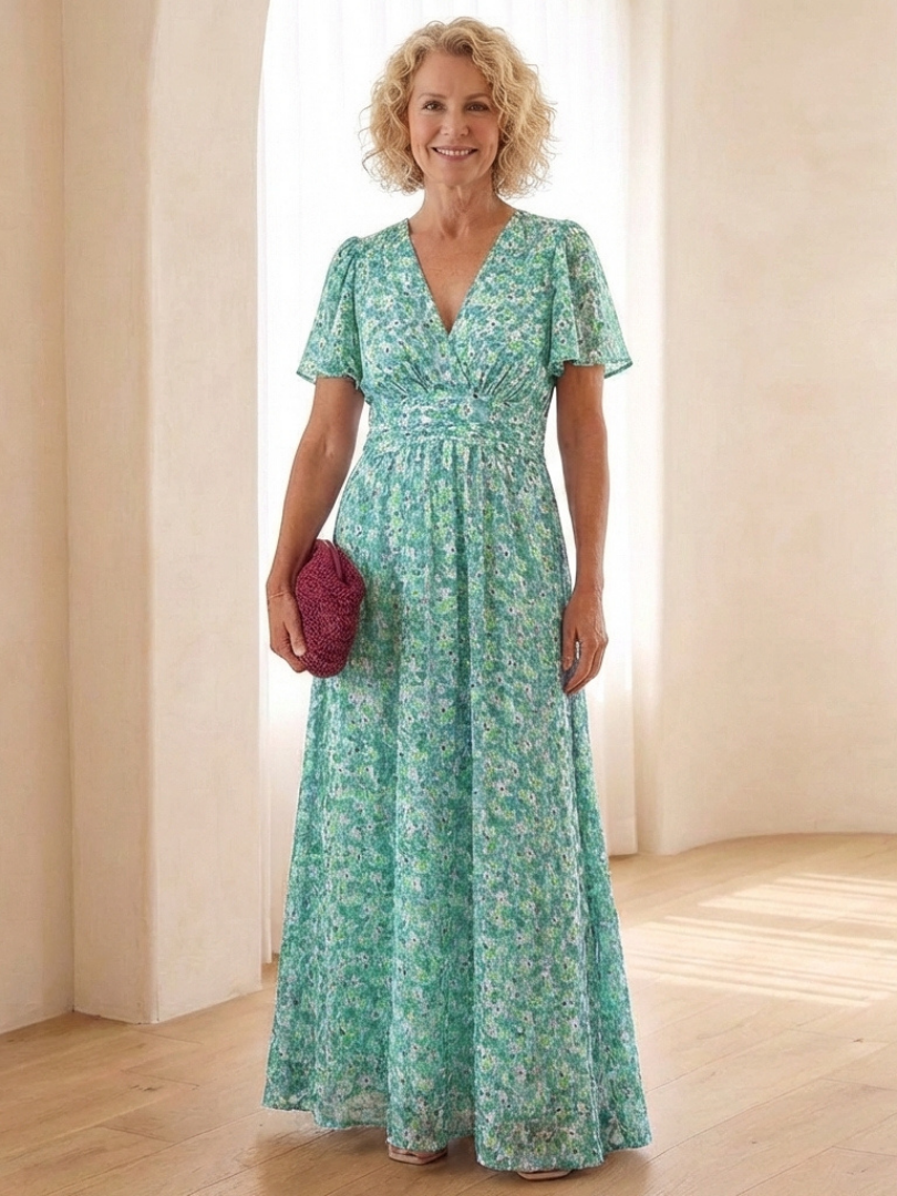 Cecilia | V-Neck Maxi Dress
