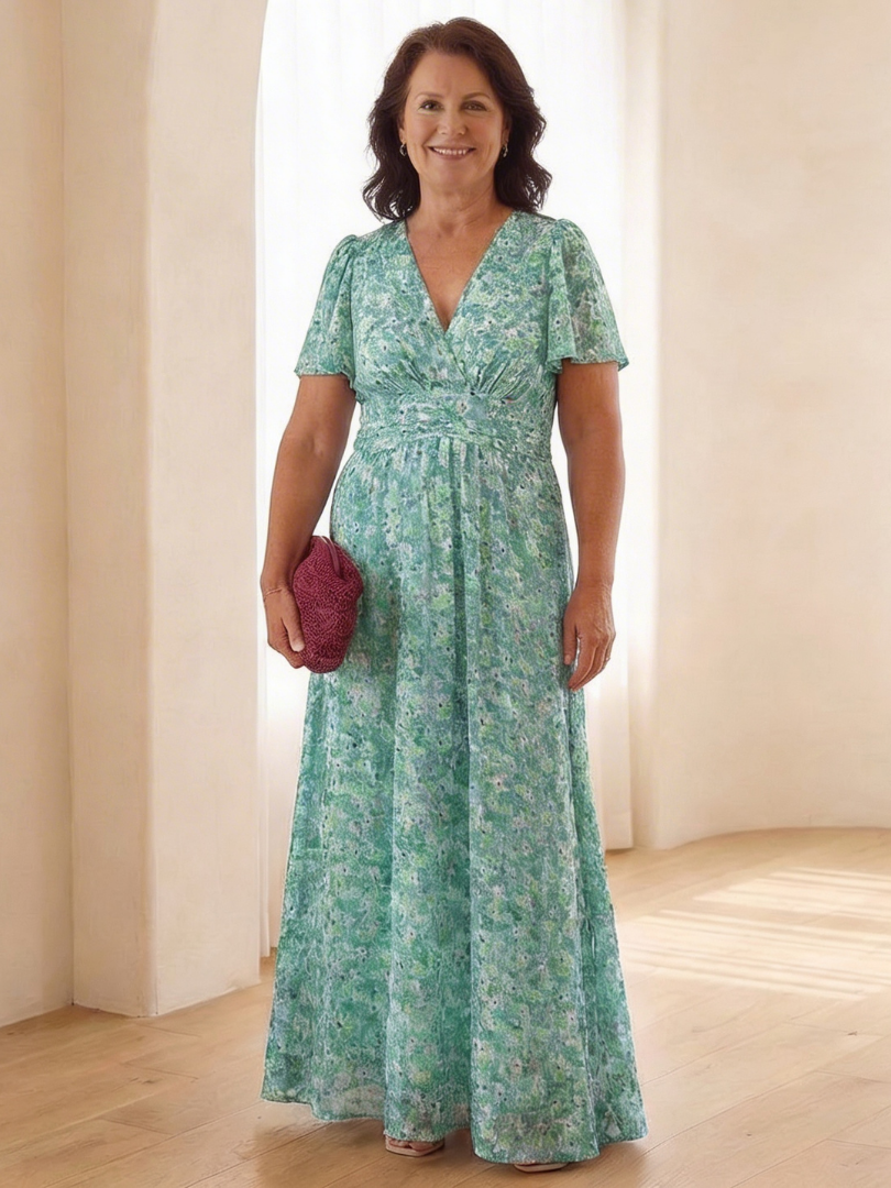 Cecilia | V-Neck Maxi Dress