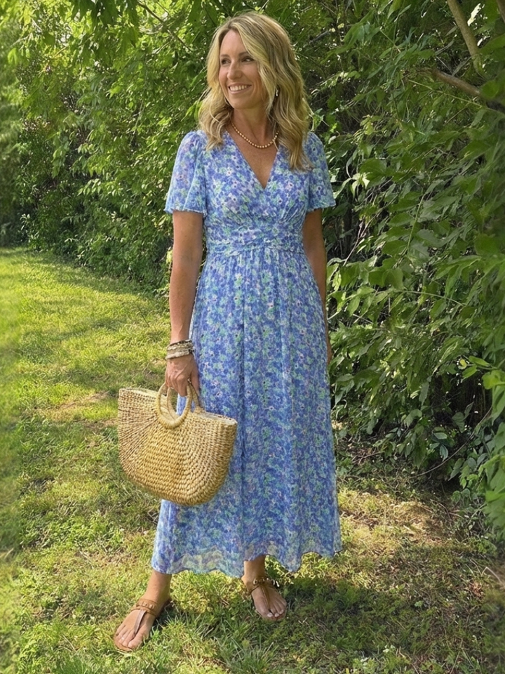 Cecilia | V-Neck Maxi Dress