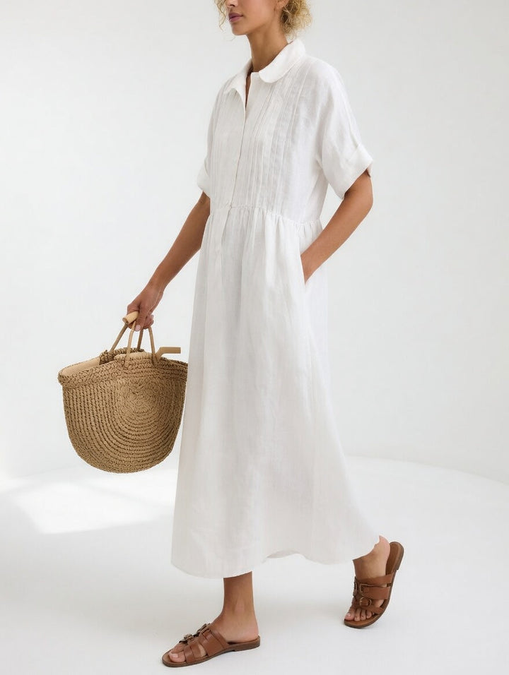 Aria | Linen Shirt Dress