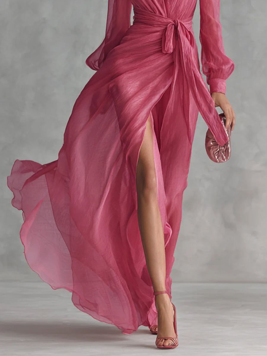 Lysandra | Chiffon V-neck Dress