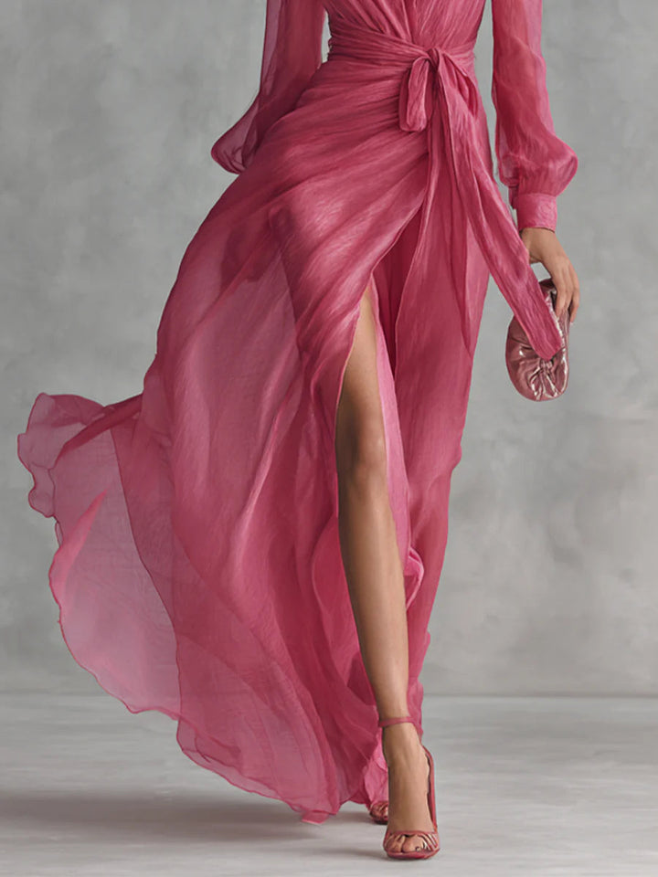 Lysandra | Chiffon V-neck Dress