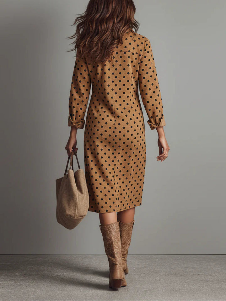 Celia | Suede Midi Dress