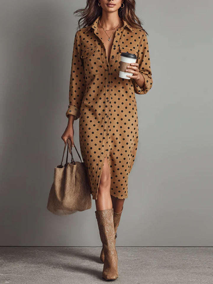 Celia | Suede Midi Dress