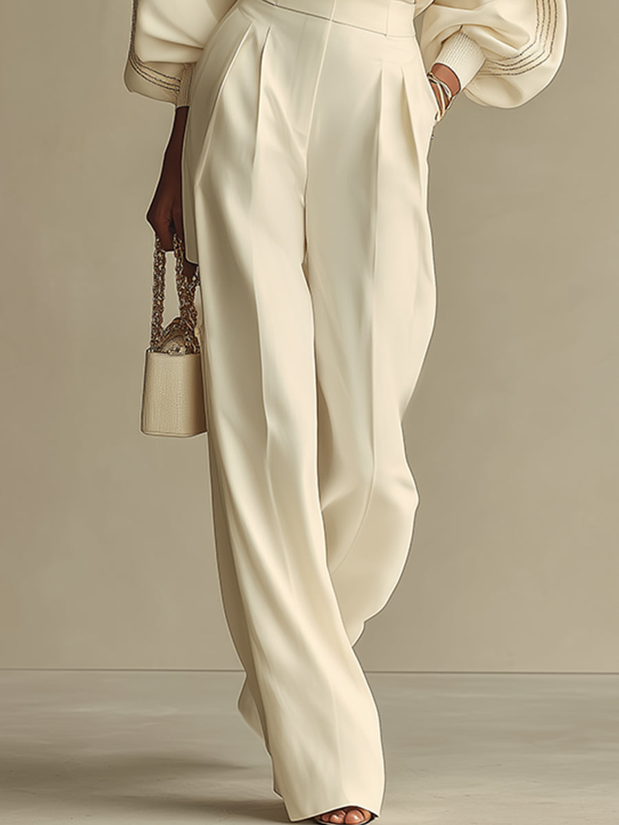 Nora | Striped Wide Pants Set