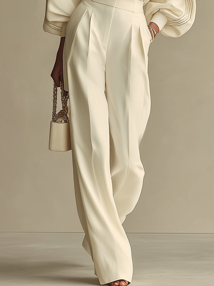 Nora | Striped Wide Pants Set