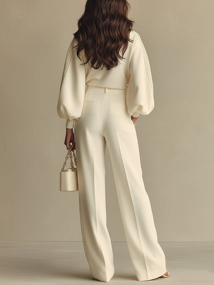 Nora | Striped Wide Pants Set