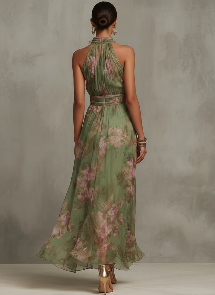 Luna | Floral Chiffon Maxi Dress