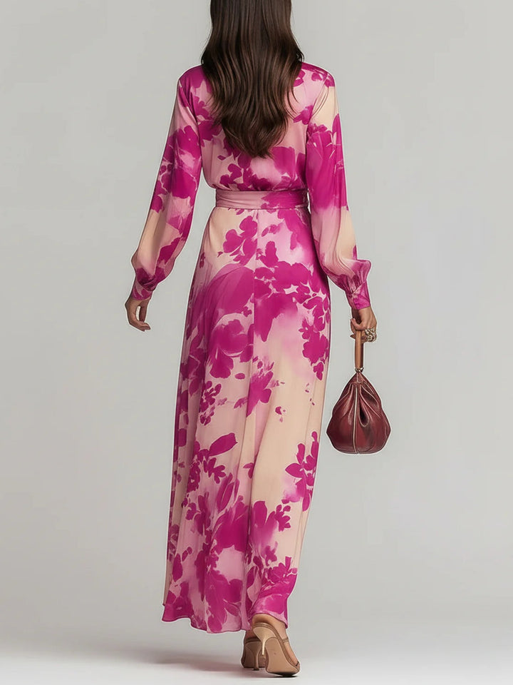 Celia | Floral V-Neck Maxi Dress