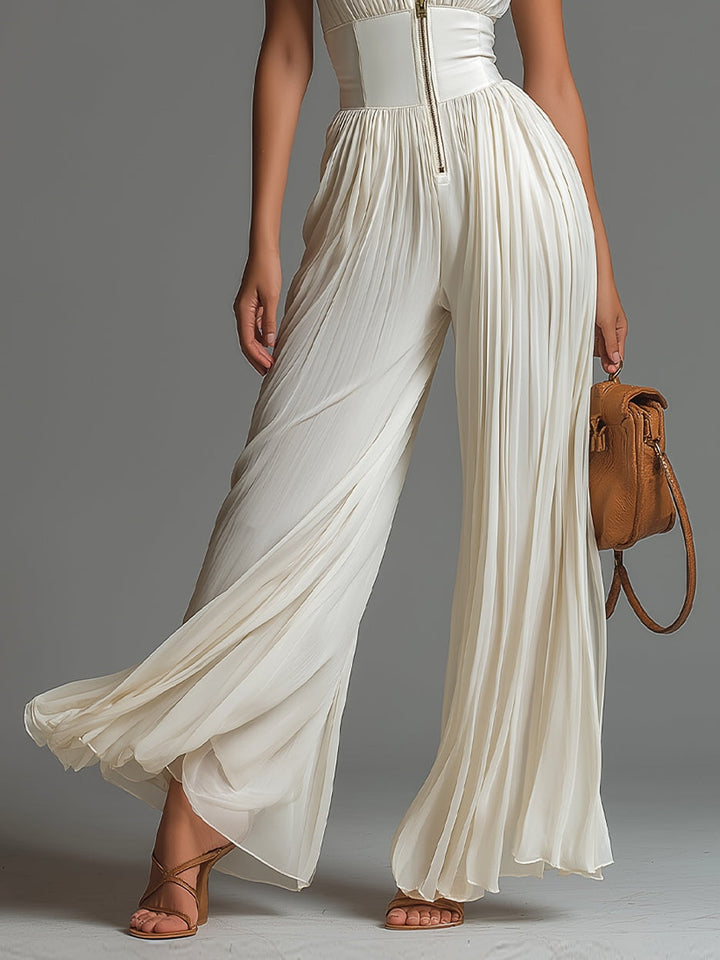 Imogen | Pleated Chiffon Jumpsuit