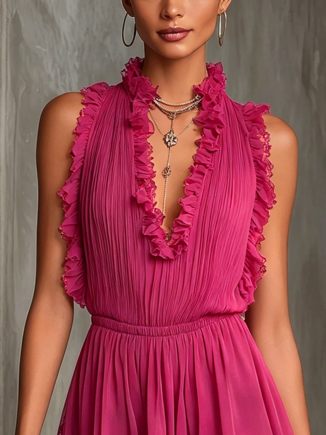 Elara | Ruffle Trim Jumpsuit