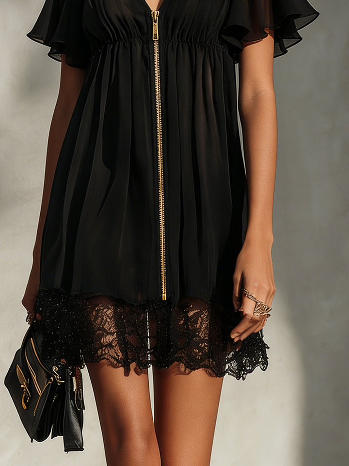 Lydia | V-Neck Ruffled Dress