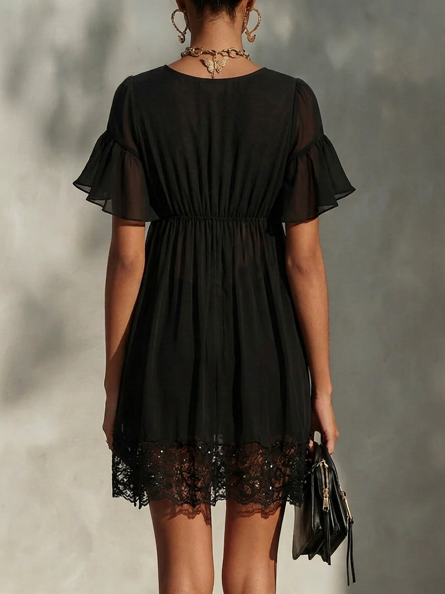 Elara | Lace V-Neck Dress