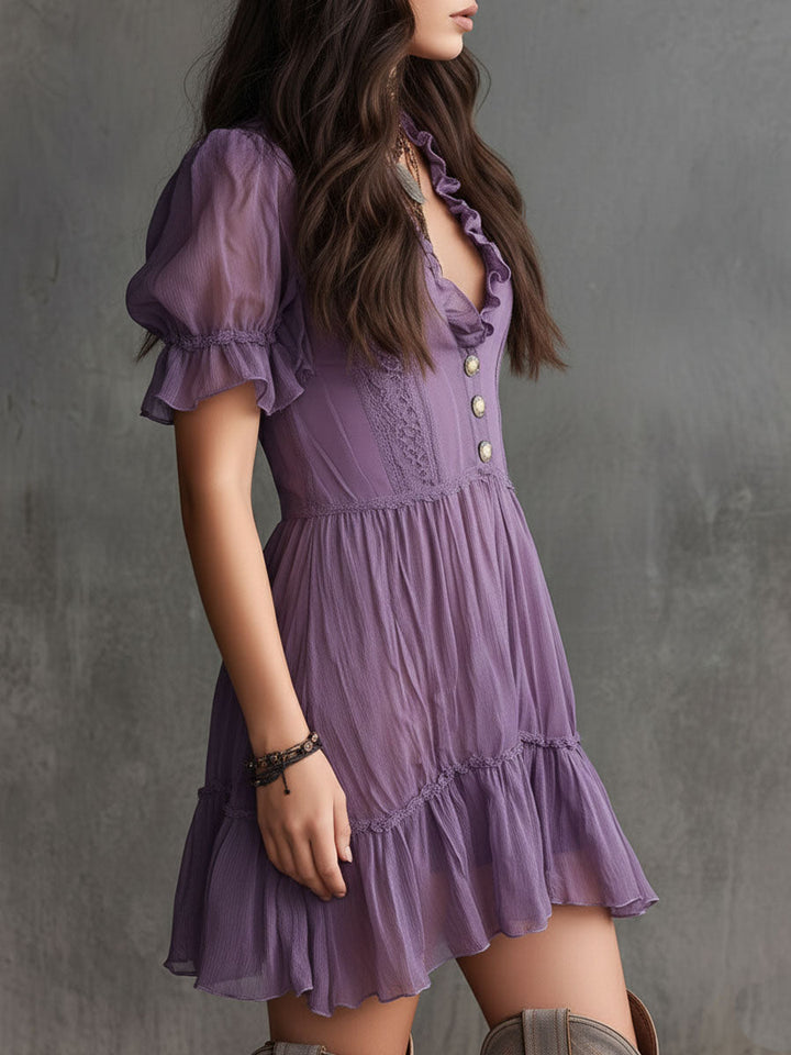 Sienna | Puff-Sleeved Mini Dress